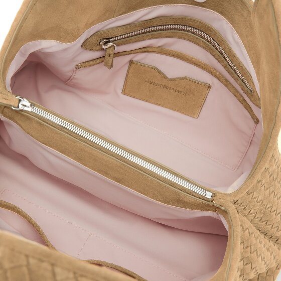 LES VISIONNAIRES Paz Weave Shoulder Bag Leather 44 cm