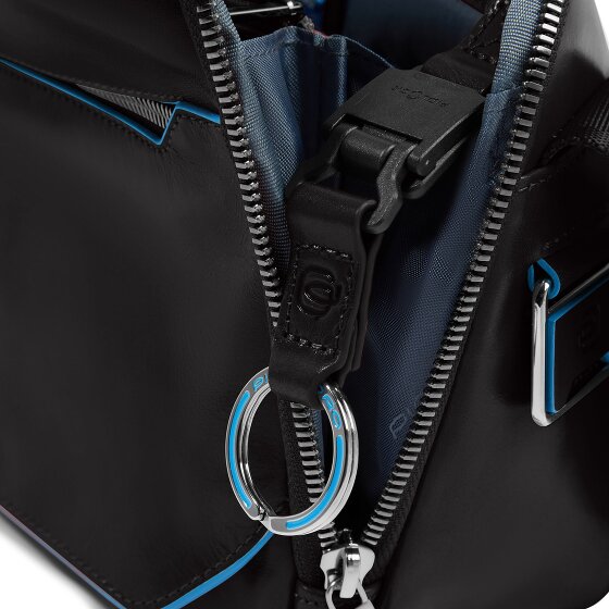 Piquadro Blue Square Shoulder bag Leather 27 cm