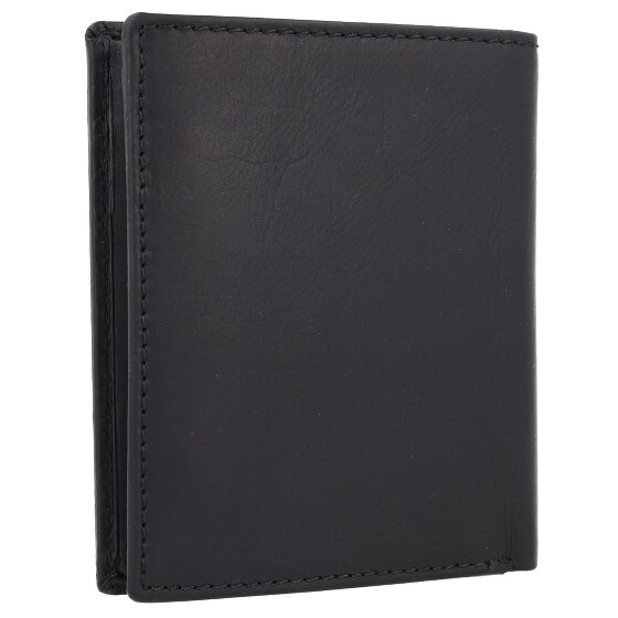 Greenburry Pure Black Wallet RFID protection Leather 10.5 cm