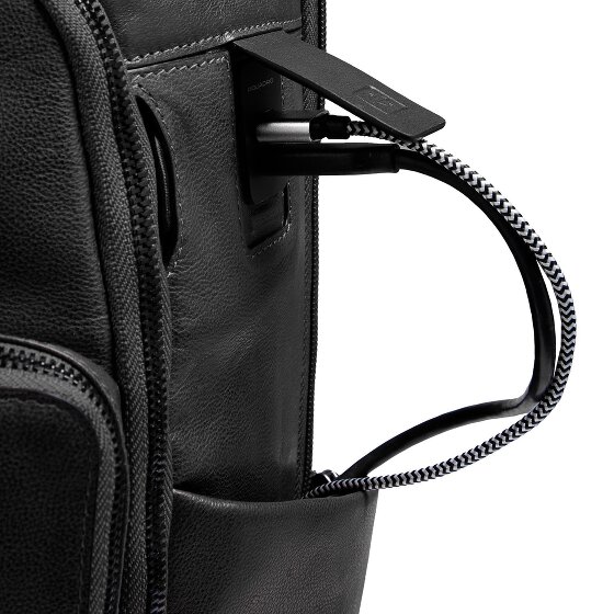 Piquadro Zaino travel backpack RFID leather 44 cm laptop compartment