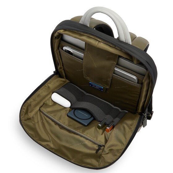 Piquadro Zaino Daypack Genuine Leather 42 cm Laptop compartment