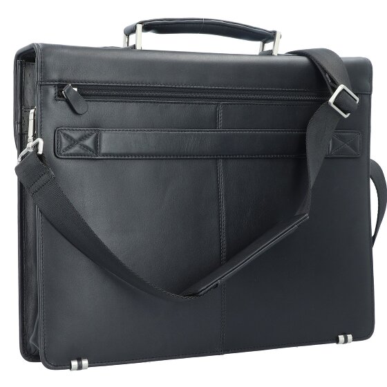 Esquire Oxford briefcase leather 40 cm laptop compartment