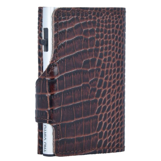 Tru Virtu Click & Slide credit card case wallet RFID leather 6.5 cm