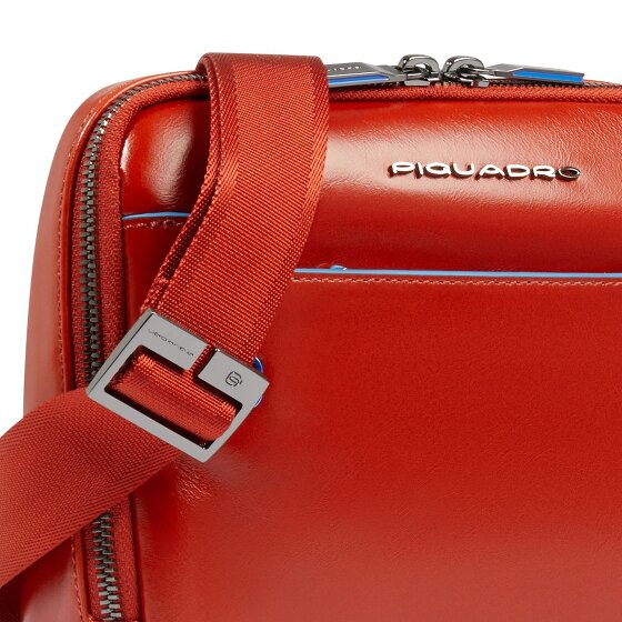 Piquadro Blue Square Shoulder bag Leather 21 cm