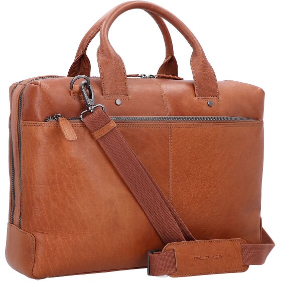 Plevier Rock Flint Briefcase RFID protection Leather 41 cm Laptop compartment