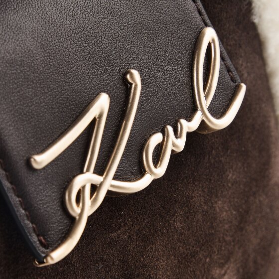 Karl Lagerfeld Signature Mini Bag Handbag Genuine Leather 18 cm