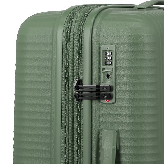 Travelite Air Stripe 4 wheels Suitcase set 3-piece with expansion pleat