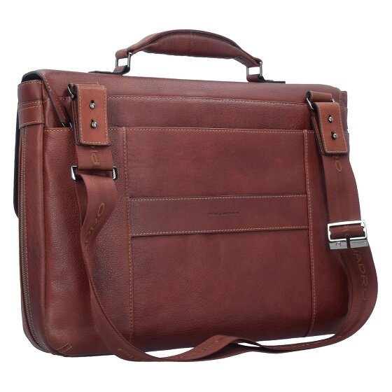 Piquadro Black Square briefcase leather 40 cm laptop compartment