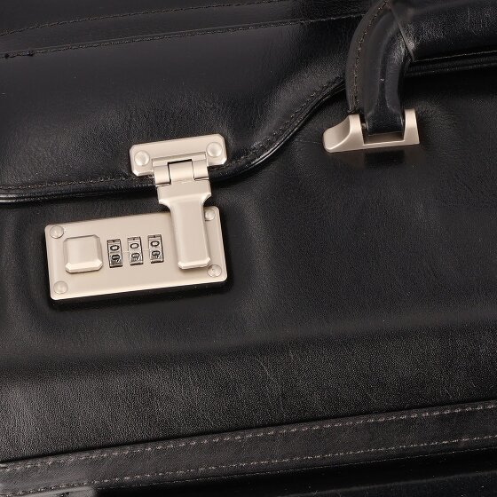 Dermata 2 wheels Pilot trolley Genuine Leather 39 cm Laptop compartment