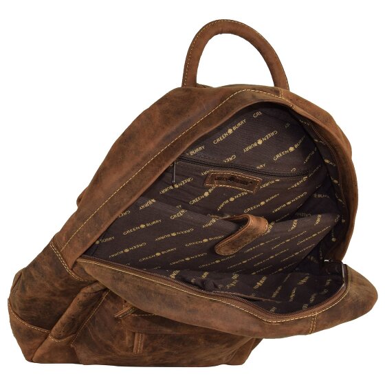 Greenburry Vintage retro backpack leather 42 cm laptop compartment