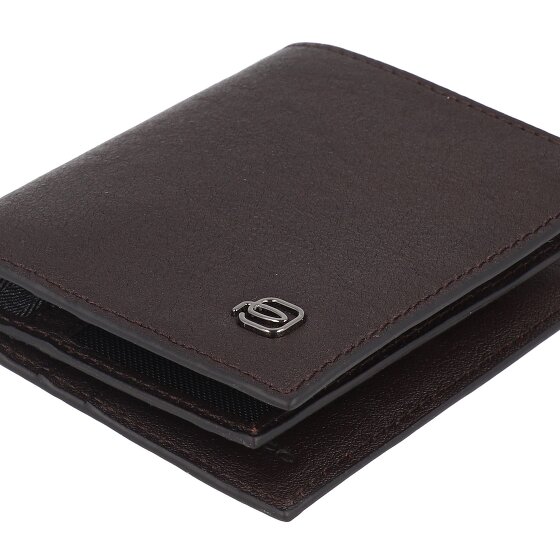 Piquadro Black Square Credit card case RFID protection Leather 9 cm