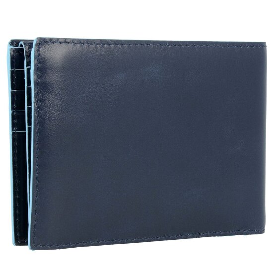 Piquadro Blue Square Wallet Genuine Leather 12.5 cm