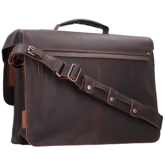 aunts & uncles Hunter Big Finn briefcase leather 40 cm laptop compartment