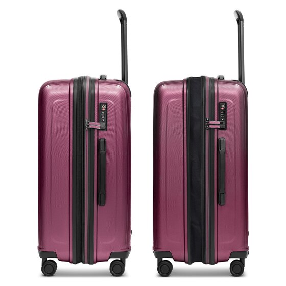 Redolz Essentials 14 4 wheels Suitcase set 3-piece with expansion pleat