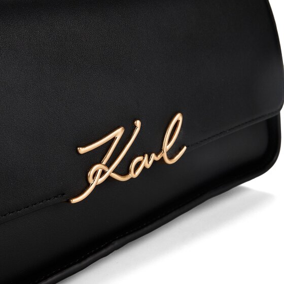 Karl Lagerfeld Signature Shoulder Bag Genuine Leather 32.5 cm
