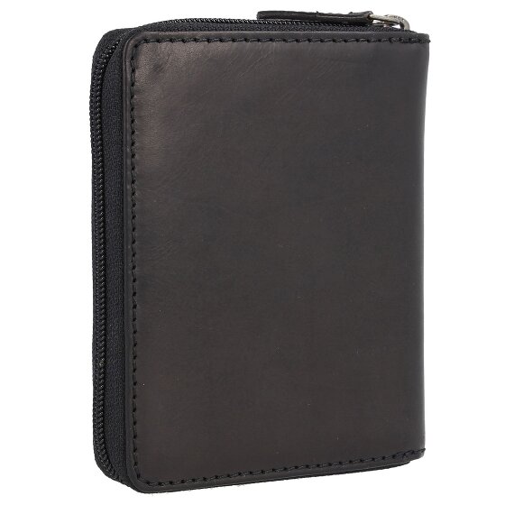 Greenburry Pure Black Wallet RFID protection Leather 10.5 cm