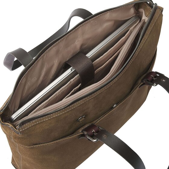 Castelijn & Beerens Nubuck Shoulder Bag Leather 40 cm Laptop compartment