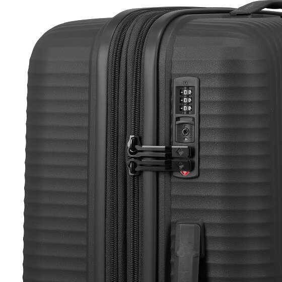 Travelite Air Stripe 4 wheels Suitcase set 3-piece with expansion pleat