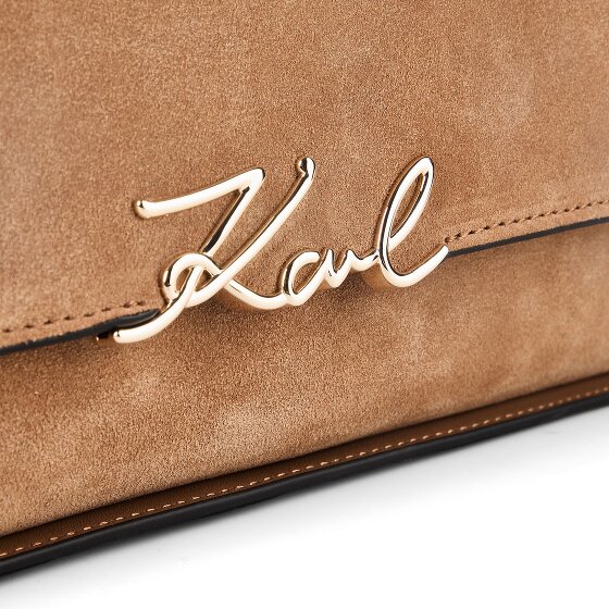 Karl Lagerfeld Signature Shoulder Bag Genuine Leather 32.5 cm