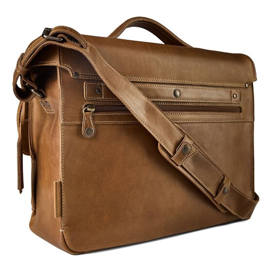aunts & uncles Heritage Briefcase Genuine Leather 39 cm Laptop compartment