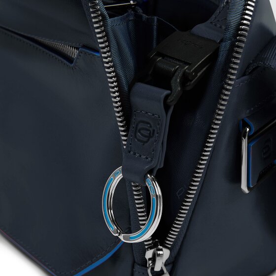 Piquadro Blue Square Shoulder bag Leather 27 cm