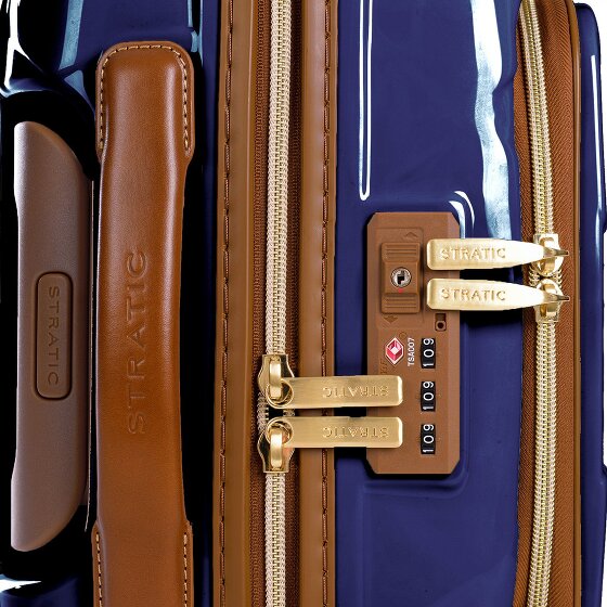 Stratic Leather & More 4 wheels Cabin trolley 55 cm Laptop compartment