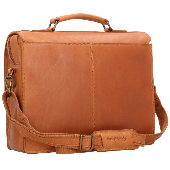 Greenland Nature Briefcase RFID protection Genuine Leather 40 cm Laptop compartment