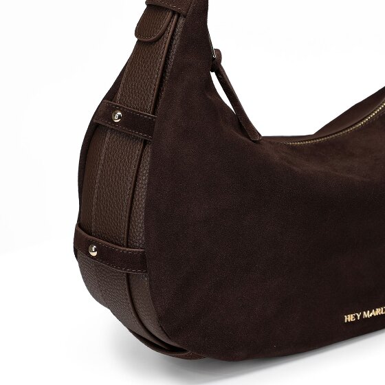 Hey Marly Lifetime Sister Suede Shoulder Bag M Genuine Leather 35 cm