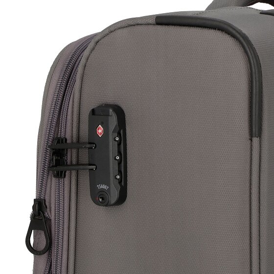 d&n Travel Line 9704 4 wheels Cabin trolley S 55 cm with expansion pleat