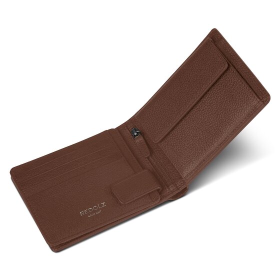 Redolz Leather Essentials QF wallet RFID leather 12 cm fold-out with zipper compartment