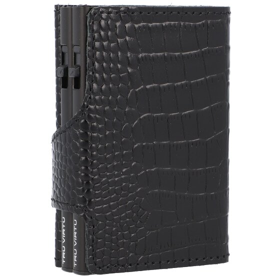 Tru Virtu Click & Slide credit card case wallet RFID leather 6.5 cm