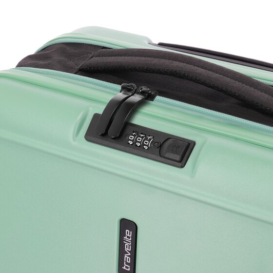 Travelite Basics foldable 4-wheel cabin trolley 55 cm with expansion pleat