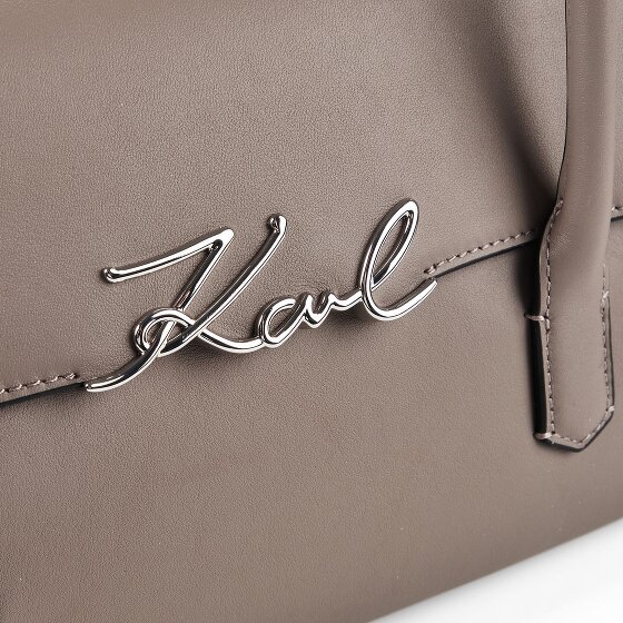 Karl Lagerfeld Signature Shoulder Bag Genuine Leather 37 cm