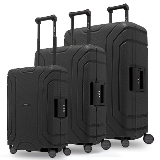 Redolz Essentials 15 4-wheel suitcase set 3-piece with three-point closure