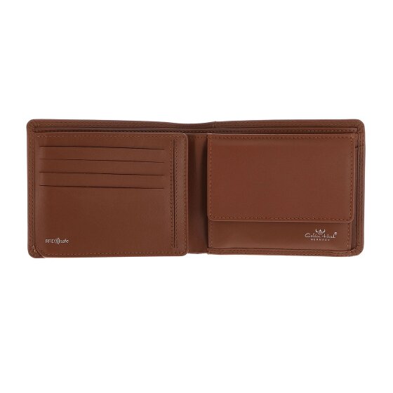 Golden Head Polo Wallet RFID protection Genuine Leather 12 cm