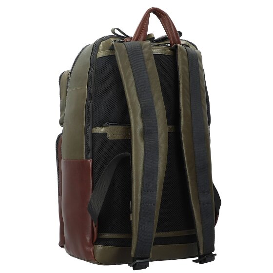 Piquadro Harper backpack leather 48 cm laptop compartment