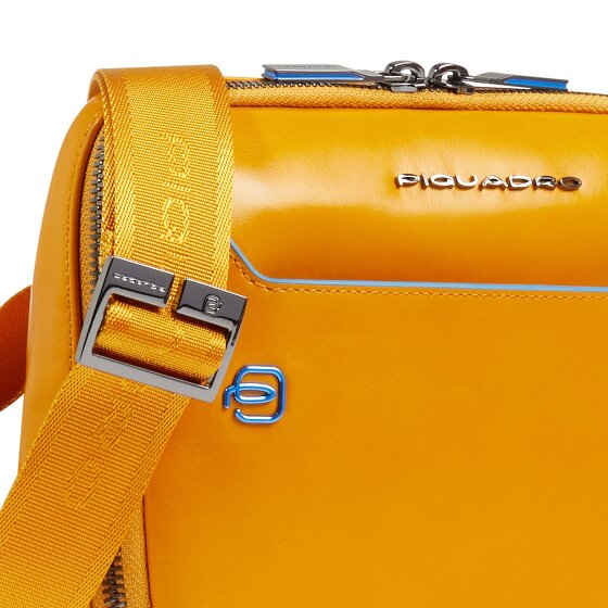 Piquadro Blue Square Shoulder bag Leather 21 cm