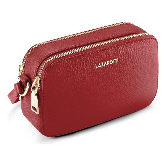Lazarotti Bologna Leather Shoulder Bag Camera-Bag Leather Double-Zip 18 cm