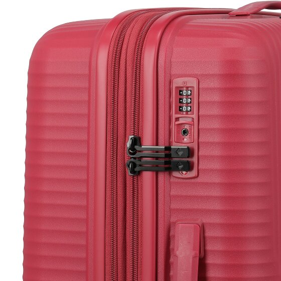 Travelite Air Stripe 4 wheels Suitcase set 3-piece with expansion pleat
