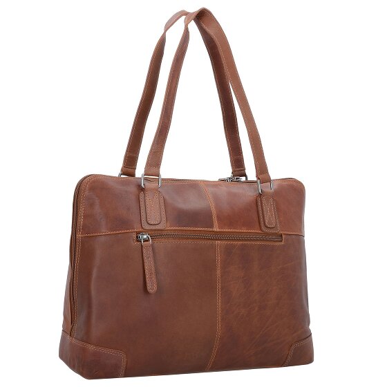 The Chesterfield Brand Wax Pull Up Shoulder Bag Leather 37 cm Laptop compartment