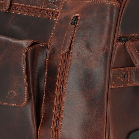 Greenburry Rugged 2 wheels Travel bag Genuine Leather 53 cm