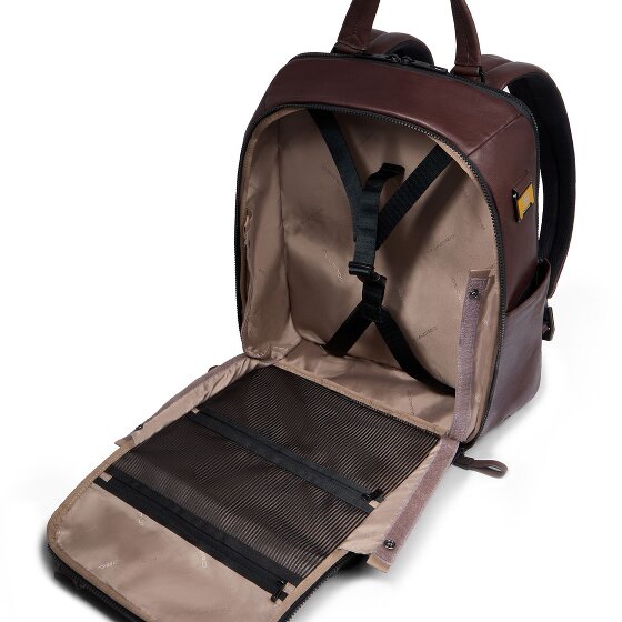 Piquadro Harper travel backpack leather 42 cm laptop compartment