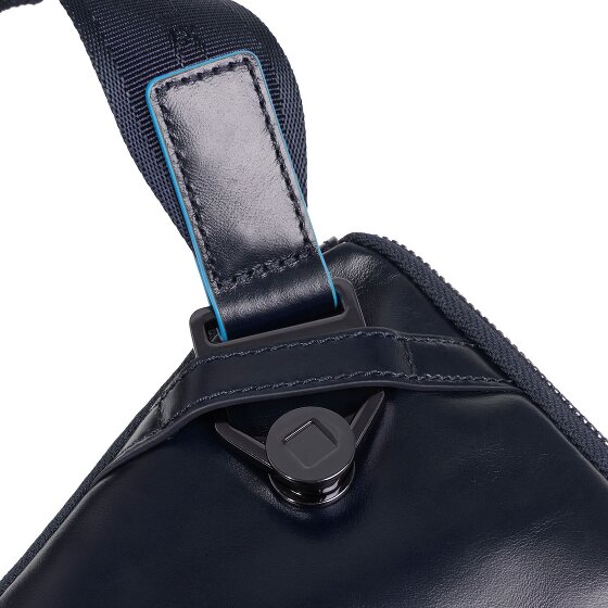 Piquadro Blue Square Shoulder bag Leather 30 cm