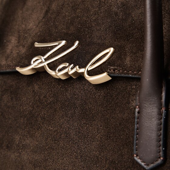 Karl Lagerfeld Signature Shoulder Bag Genuine Leather 34 cm