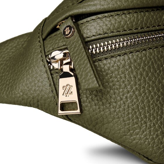 Lazarotti Bologna Leather Double-Zip Bum Bag, Crossbody, Leather, 25 cm