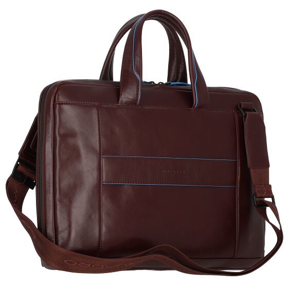 Piquadro Blue Square Briefcase RFID protection Leather 37 cm Laptop compartment