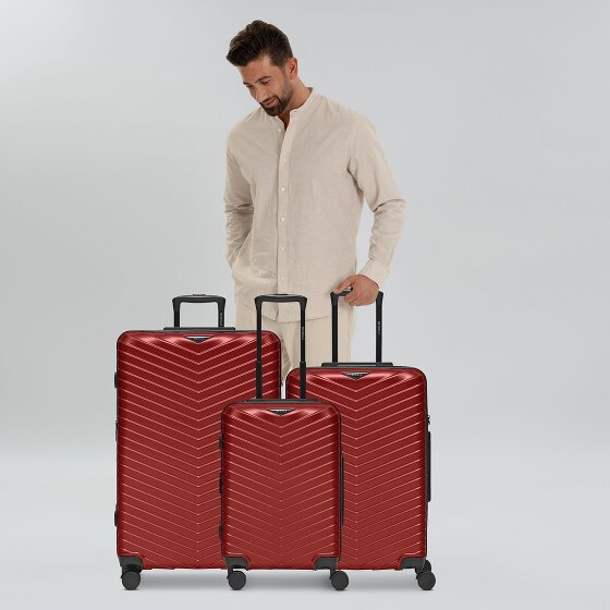 Redolz Essentials 18 4 wheels Suitcase set 3-piece with expansion pleat