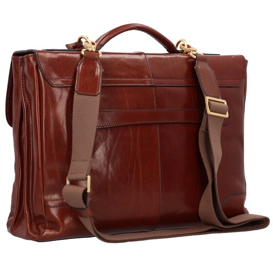 The Bridge Vespucci briefcase leather 40 cm laptop compartment