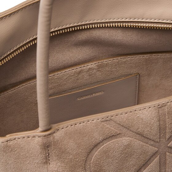 Calvin Klein Emblem AOP Shopper Bag Leather 32 cm