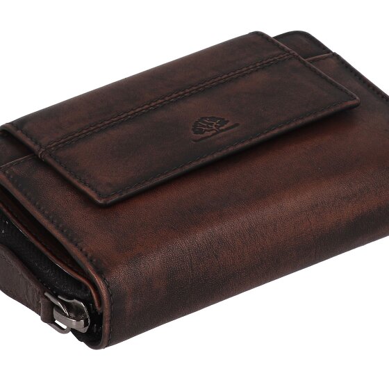 Greenburry Destressed Wallet RFID protection Leather 13.5 cm